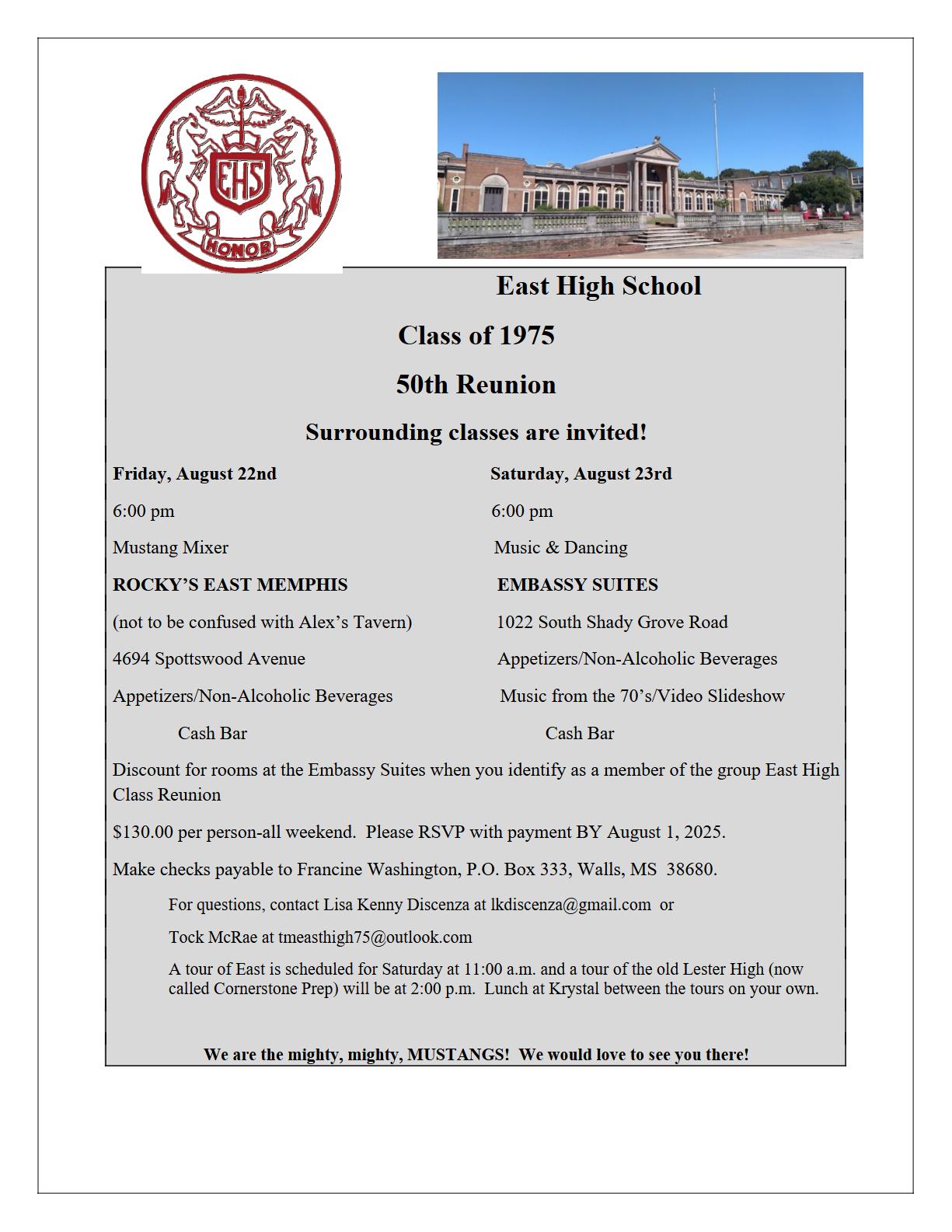 Class of '75 Reunion - Class of '75 joining.