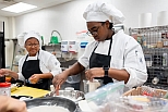 East students prepare a dish for a culinary competion